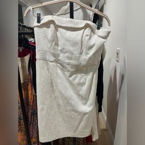 White House Black Market Textured White Dress